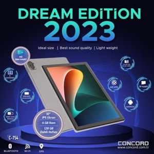 Concord C-754 10.1 İnç Ips Ekran 8 Cero 4 Gb Rem 128 Gb Hafıza Tablet