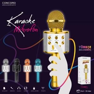 Concord C-8501 Türkçe Seslendirmeli Karaoke Mikrofon