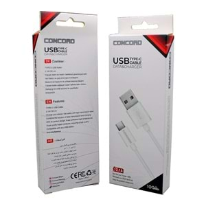 Concord C-821 Type-C USB Data Şarj Kablosu