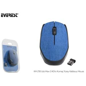 EVEREST KM-218 USB 2,4Ghz KUMAŞ YÜZEY KABLOSUZ MOUSE