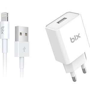 Bix BX-L10TA 5V 2,1A 10W İphone 1mt Kablolu Şarj Cihazı