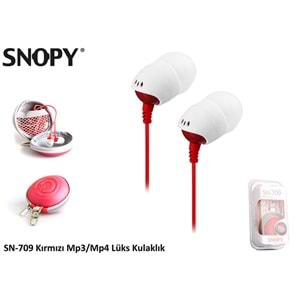 Snopy SN-709 Koruma Çantalı Lüks Kulak İçi Kulaklık Mobil Telefon Uyumlu Siyah