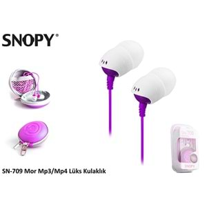 Snopy SN-709 Koruma Çantalı Lüks Kulak İçi Kulaklık Mobil Telefon Uyumlu Siyah