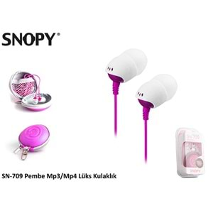 Snopy SN-709 Koruma Çantalı Lüks Kulak İçi Kulaklık Mobil Telefon Uyumlu Siyah