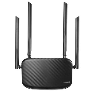 Everest EWR-AC5-V3 AC1200Mbps DualBand 4*6dBi Anten WISP+AP+Repeater Destekli Kablosuz Wifi Router