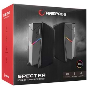 Rampage RMS-X7 SPECTRA Bluetooth FMLi RGB Işıklı Multimedia Gaming Oyuncu 2.0 Speaker