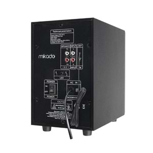 Mikado MD-95BT 2+1 20W Siyah Multimedya FM/BT/SD/USB Speaker Hoparlör