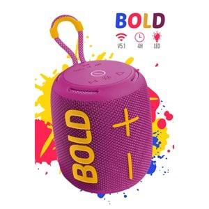 Powerway BOLD Taşınabilir Ses Bombası Kablosuz Bluetooth Hoparlör Speaker Yüksek Sesli TWS