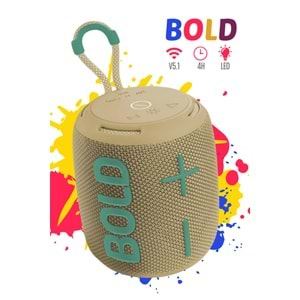 Powerway BOLD Taşınabilir Ses Bombası Kablosuz Bluetooth Hoparlör Speaker Yüksek Sesli TWS