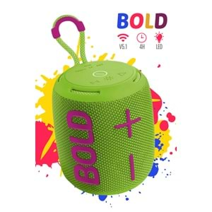 Powerway BOLD Taşınabilir Ses Bombası Kablosuz Bluetooth Hoparlör Speaker Yüksek Sesli TWS