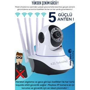 LEERFEİ LF-Q6 Kablosuz 5 Aantenli Wifi IP Kamera 1080P Full HD Hareketli Kamera