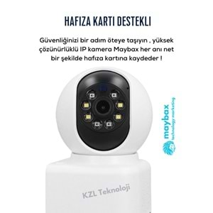 LEERFEİ LF-S8 Ekranlı Kablosuz Wifi IP Kamera 1080P Full HD Hareketli Kamera