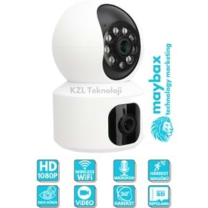 LEERFEİ LF-Q5 Çift kameralı Kablosuz Wifi IP Kamera 1080P Full HD Hareketli Kamera