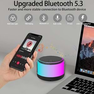 LEERFEİ LF-K8 IŞIKLI MİNİ BLUETOOTHT SPEAKER