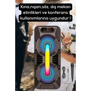 GTS-1702 IŞIKLI BLUETOOTH SES SİSTEMİ