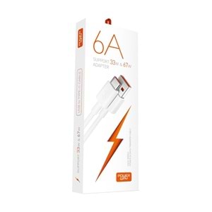 Powerway M6 Type-C To Usb-A Pd 67W 6A Şarj ve Veri Aktarım Kablosu