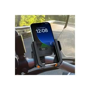 Bix BPH01 Gidon Bağlantılı Bisiklet Motosiklet için Esnek ABS 4-7.8¨ inç Telefon Tutucu 360° Dönebilen Tasarım