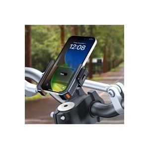 Bix BPH01 Gidon Bağlantılı Bisiklet Motosiklet için Esnek ABS 4-7.8¨ inç Telefon Tutucu 360° Dönebilen Tasarım
