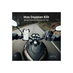 Bix BPH02 360° Derece Ayarlanabilen Gidon Bağlantılı Bisiklet Motosiklet için ABS 4-7.8¨ inç Telefon Tutucu