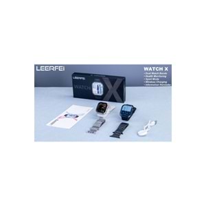 LF-WATCHX SİYAH KUTU AMOLED AKILLI SAAT