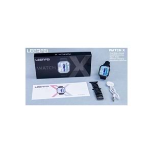 LF-WATCHX SİYAH KUTU AMOLED AKILLI SAAT