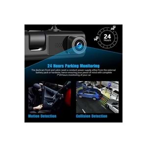 C309 ARAÇ İÇİ DİKİZ GPRS DASHCAM Wİ-Fİ ARABA KAMERASI