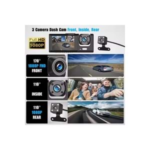 C309 ARAÇ İÇİ DİKİZ GPRS DASHCAM Wİ-Fİ ARABA KAMERASI