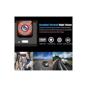 C309 ARAÇ İÇİ DİKİZ GPRS DASHCAM Wİ-Fİ ARABA KAMERASI