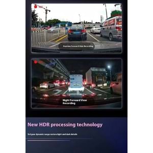 M8 1296P ÇİFT LENS ARAÇ İÇİ DİKİZ GPRS DASHCAM Wİ-Fİ ARABA KAMERASI