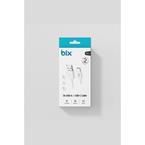 Bix BX-UC03C USB -3A 1mt Type-C Şarj ve Data Kablosu