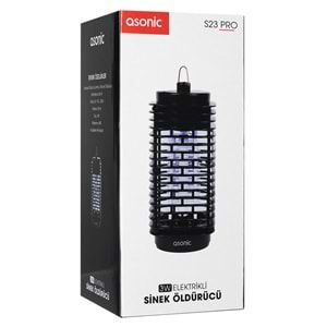 Asonic S23 3W Siyah LED Işıklı Sinek Öldürücü