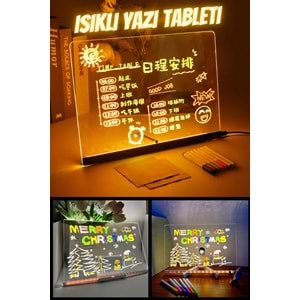 JS-01 AKRİLİK LÜMİNESAN IŞIKLI YAZI VE ÇİZİM TABLETİ