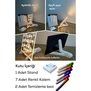 JS-01 AKRİLİK LÜMİNESAN IŞIKLI YAZI VE ÇİZİM TABLETİ