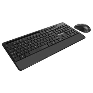 Everest KM-9676 Siyah Kablosuz 800/1200/1600 dpi Q Standart Klavye + Mouse Set