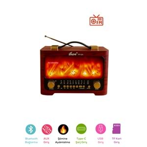 FP-821 ŞÖMİNELİ NOSTALJİK RADYO