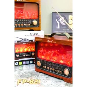 FP-821 ŞÖMİNELİ NOSTALJİK RADYO