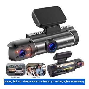 V9 BLACK BOX 3 LENSLİ ARAÇ KAMERASI