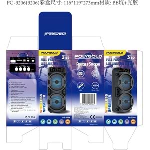 PG-3206 IŞIKLI BLUETOTH SPEAKER