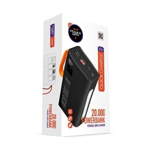 Powerway QC20 Pd 22.5w 20.000 Mah 3.0 Hızlı Şarj Qc20 Powerbank