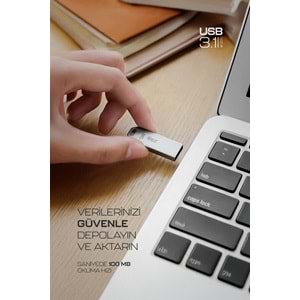 Powerway Premium 256 GB USB 3.1 Metal Gövde Ultra Hızlı Flash Bellek Data Traveler