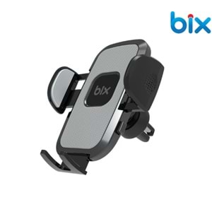 BİX BXCH7 Uzayabilen ve Ayarlanabilir Cam Torpido ve Havalandırma için Çift Fonksiyonlu Araç içi Vantuzlu Telefon Tutucu Siyah