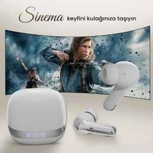 Bix TWX Soundcraft ANC ENC Gürültü Engelleme Özellikli Dijital LED Ekranlı Bluetooth 5.4 TWS Kablosuz Kulak içi Kulaklık