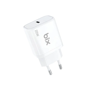 Bix BXPD23 20W USB-C PD 3.0 Akım Korumalı Hızlı Şarj Adaptörü Beyaz