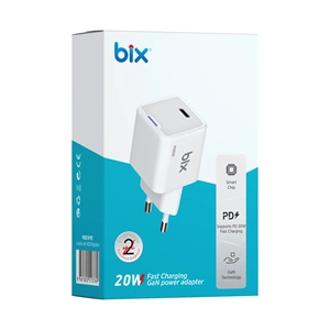 Bix T1P20G GaN Mini 20W Type-C PD Hızlı Şarj başlığı
