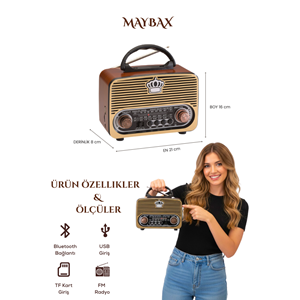 NS-8092BT BLUETOOTH NOSTALJİK SPEAKER