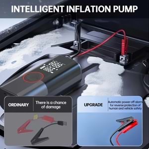 ST-9650 / AKÜ TAKVİYELİ ŞARJLI HAVA POMPASI