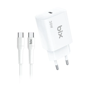 Bix BXPD31C 30W USB-C PD 3.0 Akım Korumalı Hızlı Şarj Adaptörü Beyaz