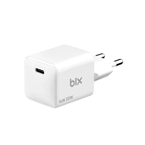 Bix BX1P32G-WT GaN 30W Type-C PD Hızlı Şarj Cihazı Beyaz