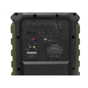 Dıgıtal Audıo DA-6A 20W 2 Adet Kablosuz El+ Baş-Ense Mikrofonlu FM/USB/SD Bluetoothlu Toplantı Anfisi