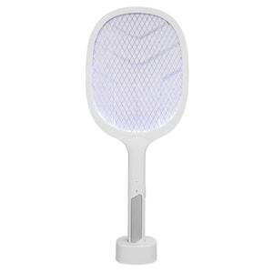 Asonic AS-A25 UV Mavi Işıklı Şarjli Masaüstü Raket Sinek Öldürücü Beyaz/Gri 1200mAh 3000V Çıkış